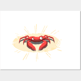 Happy Crab Posters and Art